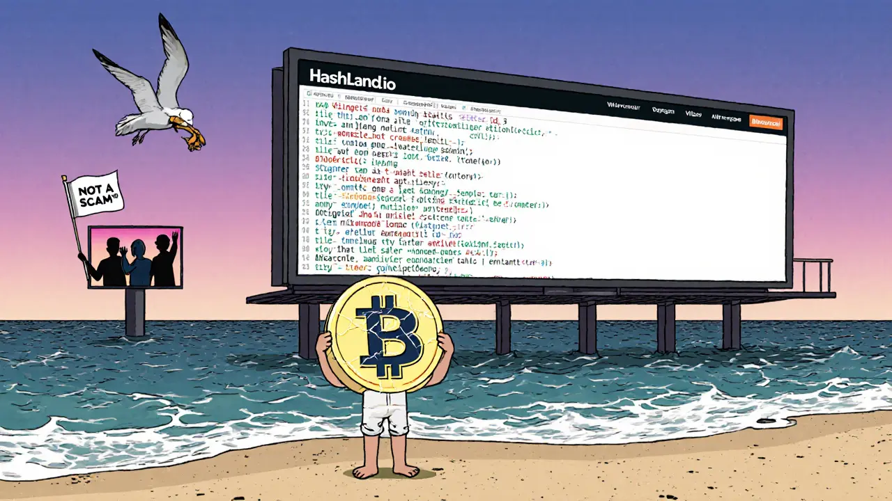 A lone winner holds a single NFT on a digital beach as a ghostly website flickers behind them.