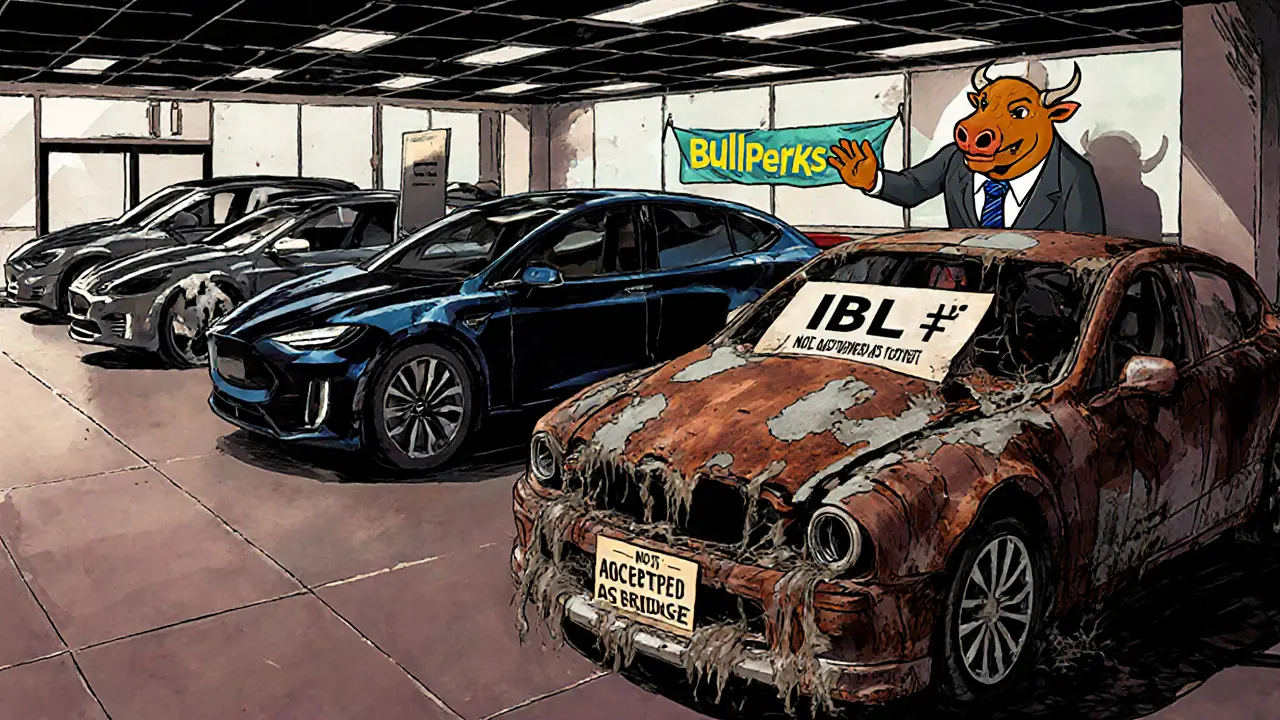 A car dealership selling new crypto projects while the BLP token rusts in the corner