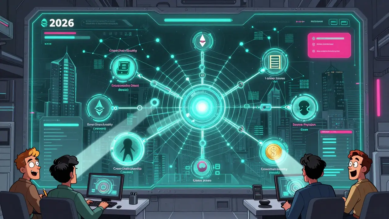 Future analytics dashboard with entity graph and cross-chain links