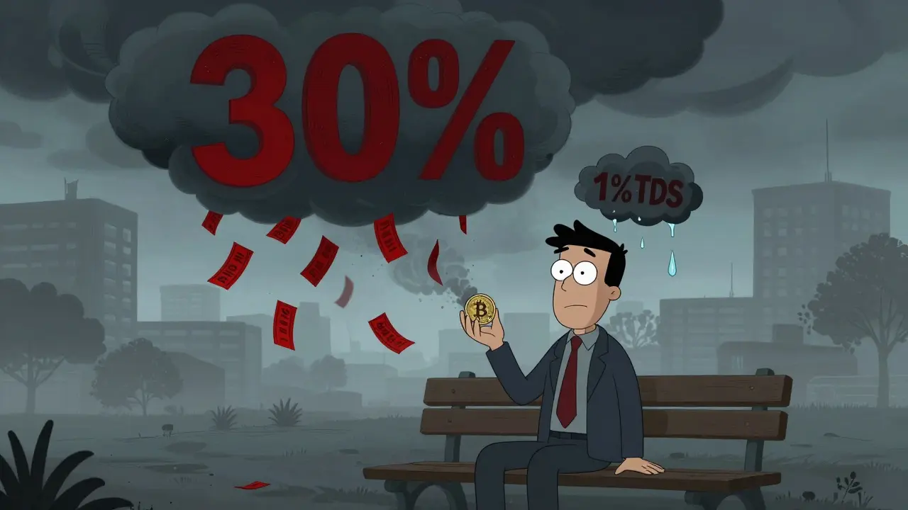 Trader loses value as giant 30% tax sign rains forms
