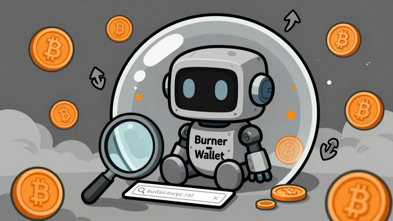 Armored burner wallet robot protected from chaotic crypto scams