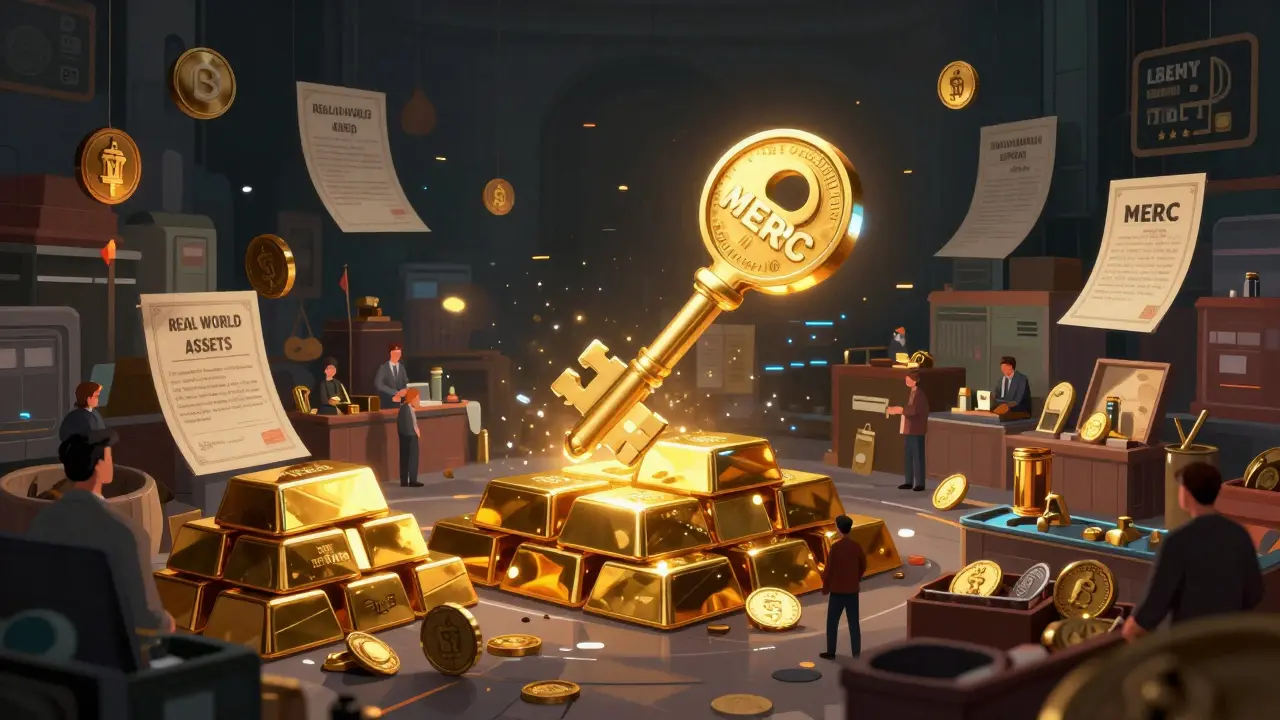 Conceptual art of physical assets turning into digital tokens