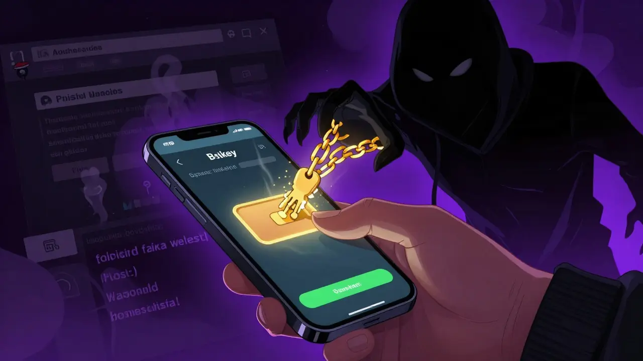 Digital thief stealing private keys from a user connecting their crypto wallet