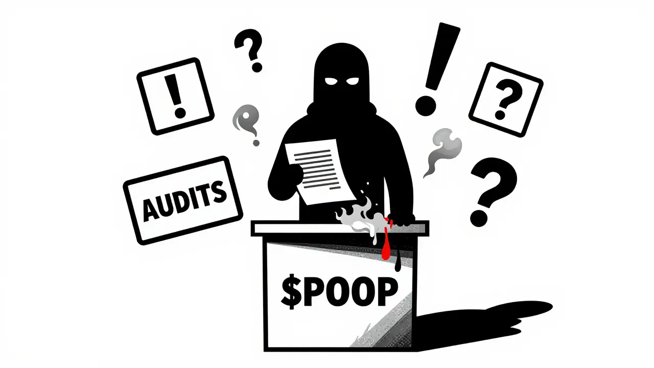 Shadowy anonymous figure representing crypto risks and no audits