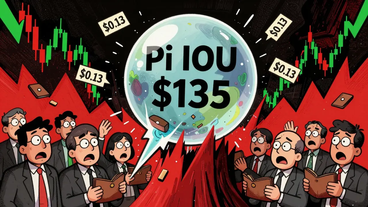 Giant IOU bubble bursting revealing low real value prices