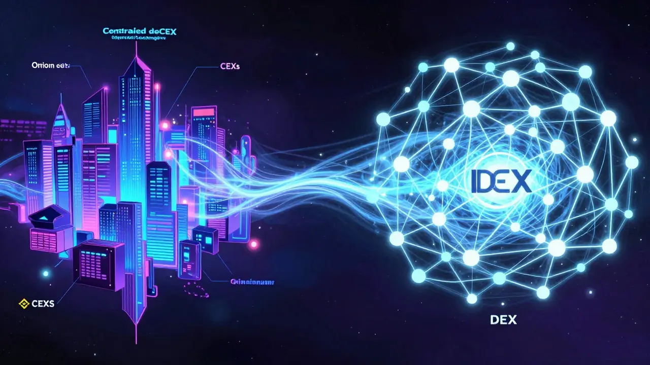 Neural network connecting centralized and decentralized exchanges visually
