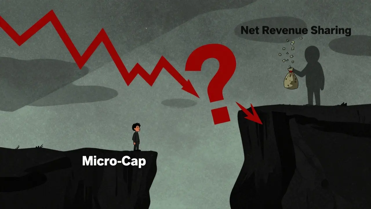 Surreal illustration of a volatile stock chart and risky crypto investment