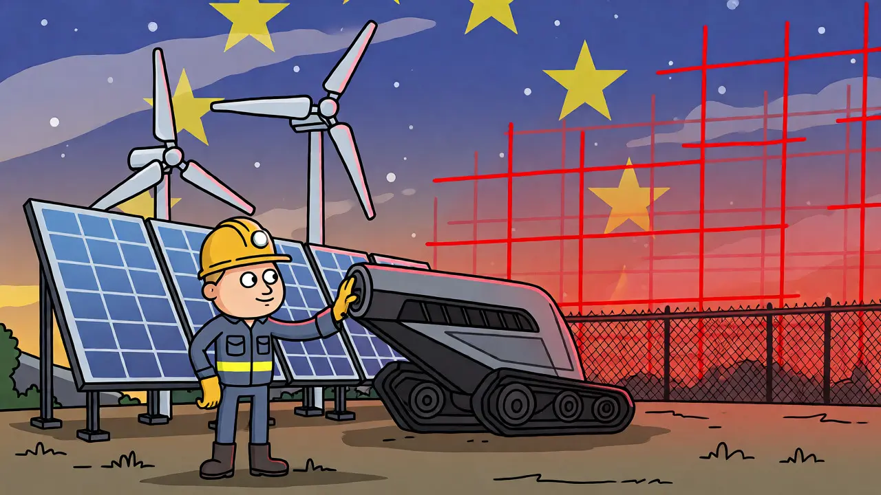 Miner using solar panels to power a rig near a restricted grid