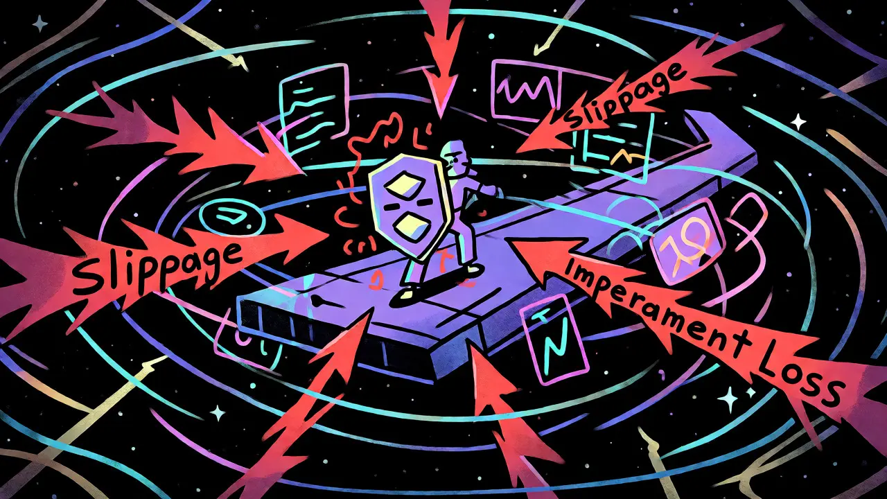 Trader on a floating platform defending against data risks in cyberspace.